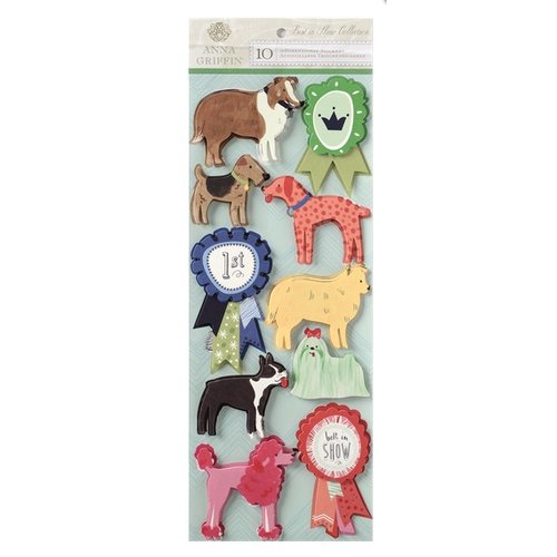 Anna Griffin - Best In Show Collection - 3 Dimensional Stickers - Art - Dogs