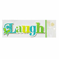 Anna Griffin - Isabelle Collection - Glittered 3 Dimensional Stickers - Laugh, CLEARANCE
