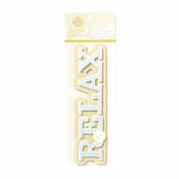 Anna Griffin - Calisto Collection - Glittered 3 Dimensional Stickers - Relax, CLEARANCE