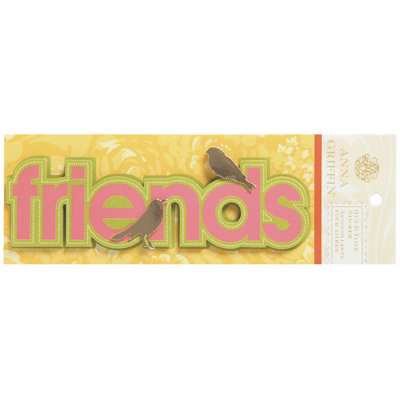 Anna Griffin - Carmen Collection - Foiled 3 Dimensional Stickers - Friends