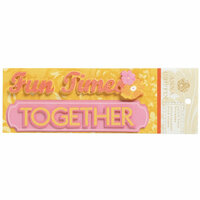 Anna Griffin - Carmen Collection - Glittered 3 Dimensional Stickers - Fun Times Together