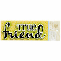 Anna Griffin - Fifi and Fido Collection - Flocked 3 Dimensional Cardstock Stickers - True Friend