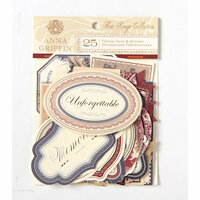 Anna Griffin - Fleur Rouge Collection - Foiled Die Cut Pieces - Word