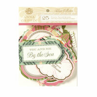 Anna Griffin - Palmer Collection - Foiled Die Cut Pieces - Words
