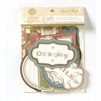 Anna Griffin - Haven Collection - Foiled Die Cut Pieces - Words