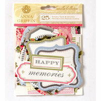 Anna Griffin - Camilla Collection - Foiled Die Cut Pieces - Words