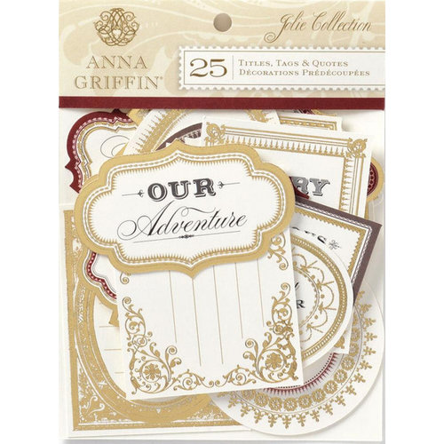 Anna Griffin - Jolie Collection - Die Cut Pieces with Foil Accents - Titles