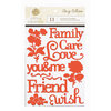 Anna Griffin - Darcey Collection - Flocked Stickers - Words and Icons, CLEARANCE