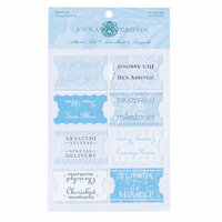 Anna Griffin - Hannah Collection - Adhesive Tabs - Blue, CLEARANCE