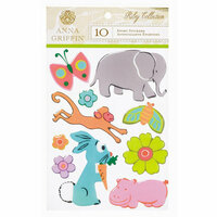 Anna Griffin - Riley Collection - Epoxy Stickers - Icons, CLEARANCE