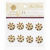 Anna Griffin - Flora Collection - Decorative Brads - Flower, CLEARANCE