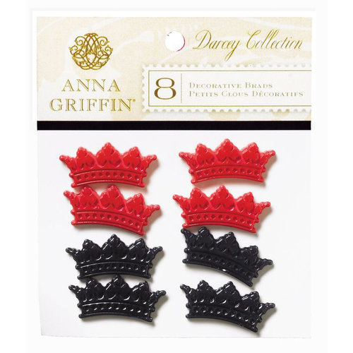 Anna Griffin - Darcey Collection - Decorative Brads - Crowns, CLEARANCE