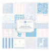 Anna Griffin - Hannah Collection - 12x12 Flocked and Embossed Cardstock Pack - Blue
