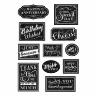 Anna Griffin - Clear Acrylic Stamps - Chalkboard Sentiment