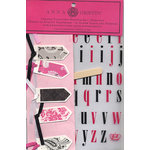Anna Griffin - Dorothy Collection - Decorative Banner Kit With Rub-Ons, CLEARANCE Anna Griffin - Dorothy Collection - Decorative Banner Kit With Rub-Ons, CLEARANCE