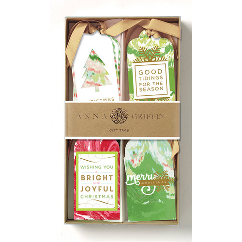 Anna Griffin - Christmas - 3 Dimensional Gift Tags - Marble