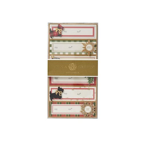 Anna Griffin - Christmas - 3 Dimensional Gift Stickers - Plaid