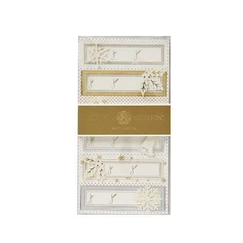 Anna Griffin - Christmas - 3 Dimensional Gift Stickers - White