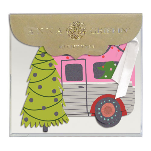 Anna Griffin - Tags - Camper with Glitter Accents