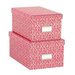 Anna Griffin - Pink Collection - Nesting Boxes with Gold Foil - Set of Two