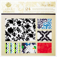 Anna Griffin - Darcey Collection - 12 x 12 Flocked and Die Cut Cardstock Pack
