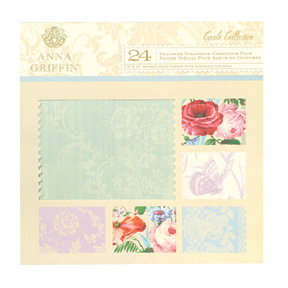 Anna Griffin - Cecile Collection - 12 x 12 Double Sided Flocked Cardstock Pack