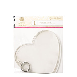 Anna Griffin - Peyton Collection - Clear Acrylic Album - 6 x 6 - Heart, CLEARANCE