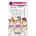 Art Impressions - Girlfriends Collection - Clear Photopolymer Stamps - Girlfriends