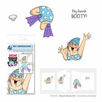 Art Impressions - Shake Your Booty Collection - Unmounted Rubber Stamp Set - Beach Booty
