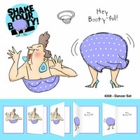 Art Impressions - Shake Your Booty Collection - Unmounted Rubber Stamp Set - Dancer