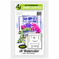 Art Impressions - Watercolor Minis Collection - Unmounted Rubber Stamp Set - Open Window