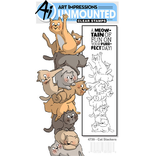 Art Impressions - Stackers Collection - Clear Photopolymer Stamps - Cat