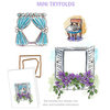 Art Impressions - Mini Tryfolds Collection - Die and Clear Photopolymer Stamp Set - Garden Window