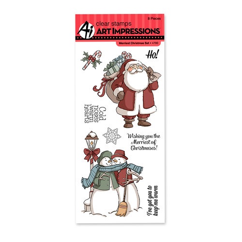 Art Impressions - Christmas Collection - Clear Photopolymer Stamp Set - Merriest Christmas