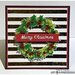 Art Impressions - Christmas Collection - Die and Clear Photopolymer Stamp Set - Christmas Wreath