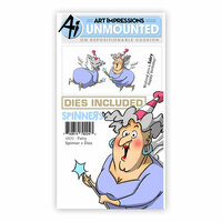 Art Impressions - Spinners Collection - Die and Unmounted Rubber Stamp Set - Fairy