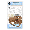 Art Impressions - Spinners Collection - Die and Unmounted Rubber Stamp Set - Dog