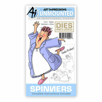 Art Impressions - Spinners Collection - Die and Unmounted Rubber Stamp Set - Robe