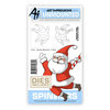 Art Impressions - Spinners Collection - Christmas - Die and Unmounted Rubber Stamp Set - Santa