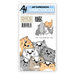 Art Impressions - Front and Backs Collection - Die and Unmounted Rubber Stamp Set - Purrr-thday