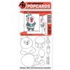 Art Impressions - PopCards Collection - Die and Unmounted Rubber Stamp Set - Panda
