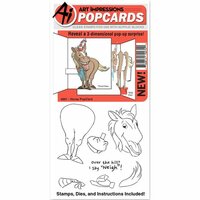 Art Impressions - PopCards Collection - Die and Unmounted Rubber Stamp Set - Horse