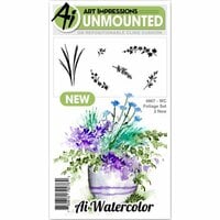 Art Impressions - Watercolor Collection - Unmounted Rubber Stamp Set - Foliage 2