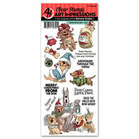 Art Impressions - Christmas Collection - Clear Photopolymer Stamps - Santa Paws