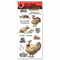 Art Impressions - Thanksgiving Collection - Clear Photopolymer Stamps - Full of Thanks