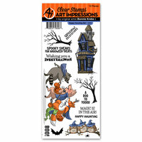 Art Impressions - Halloween Collection - Clear Photopolymer Stamp Set - Happy Haunting