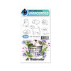 Art Impressions - Watercolor Collection - Clings - Repositionable Unmounted Rubber Stamps - Dogs