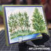 Art Impressions - Watercolor Collection - Clings - Repositionable Unmounted Rubber Stamps - Fir Trees