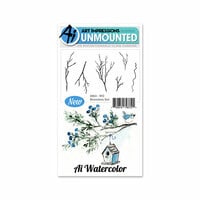 Art Impressions - Watercolor Collection - Unmounted Rubber Stamp Set - Branches