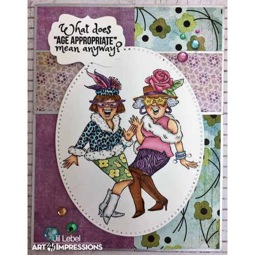 Art Impressions - Girlfriends Collection - Clear Photopolymer Stamps - Crazy Friends